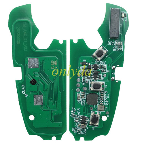 KYDZ Audi Q3  remote key 3 button   with ID48 chip 434mhz   8X0 837 220 2012-2018   Audi A1  2012-2016   Audi Q3