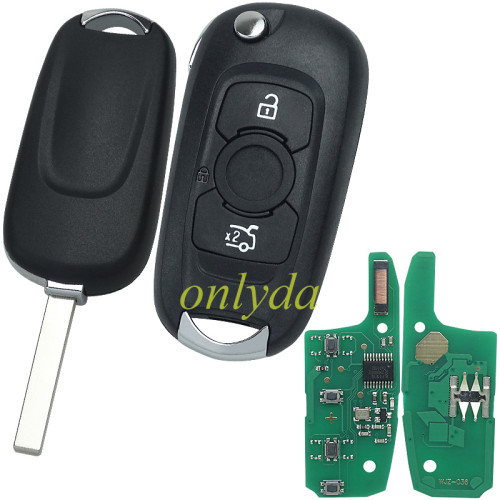 For Opel 3 button flip remote key  with 434mhz with PCF7961EHITAG2 46chip