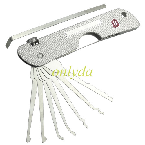 HAOSHI 7 in 1 Folding Locksmith Tool Set