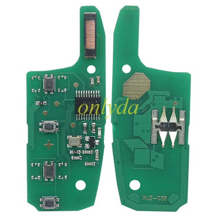 For Opel 3 button flip remote key  with 434mhz with PCF7961EHITAG2 46chip