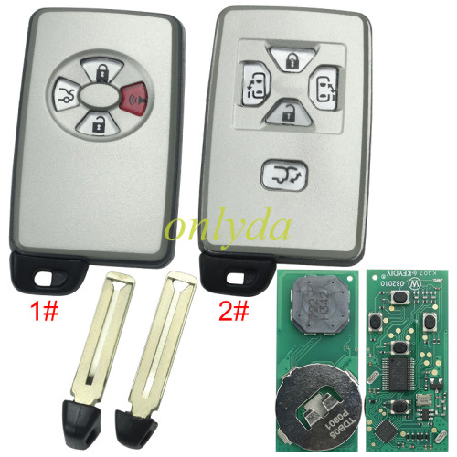 KEYDIY TDB05-4 TDB05-5 KD Smart Key Universal Remote Control With Toyota 4D chip ,please choose the key shell