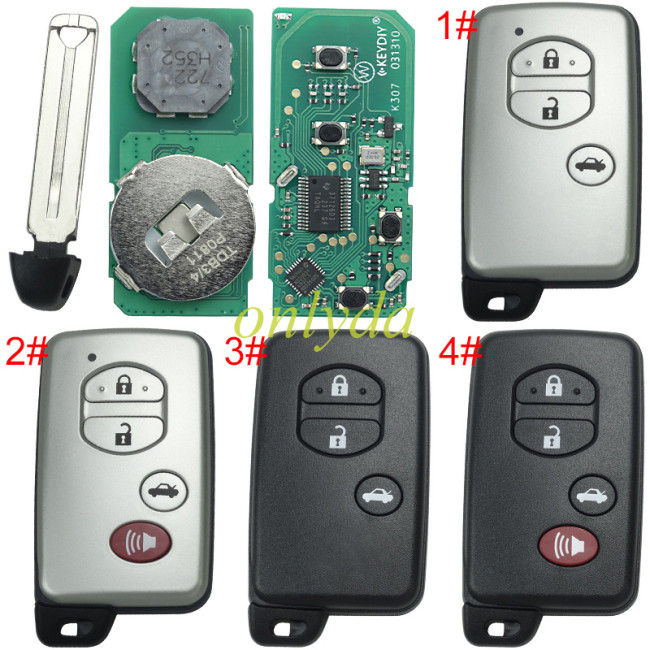 KEYDIY TDB03-3 TDB03-4 TDB03-3 TDB03-4 KD Smart Key Universal Remote Control With Toyota 4D chip ,please choose the key shell
