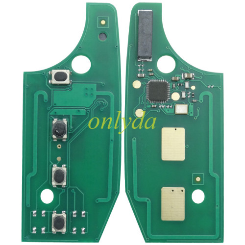For  2016-2018 Fiat Egea 500X TIPO 3 button flip remote key 434mhz   with electronic MQB 48 chip Megamos AES 48 & SIP22   Model: I6FA