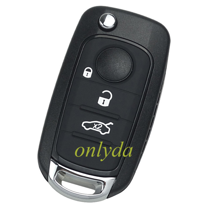 For  2016-2018 Fiat Egea 500X TIPO 3 button flip remote key 434mhz   with electronic MQB 48 chip Megamos AES 48 & SIP22   Model: I6FA