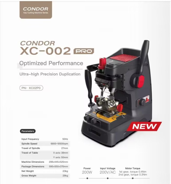 (free shipping from Hongkong)Xhorse Condor XC002Pro xc002 pro Key Cutting Machine