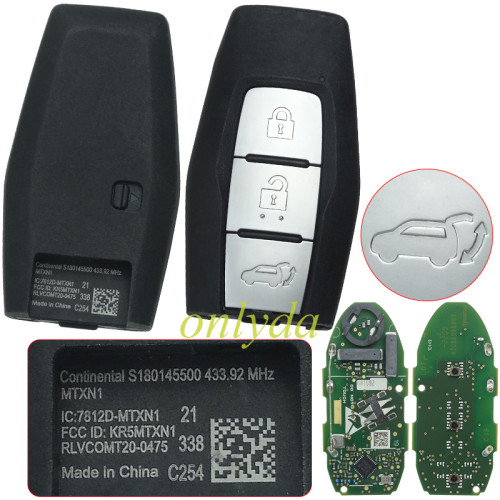 OEM  Mitsubishi outlander 3 button 2021-2022  4A Frequency:433MHz Transponder: NCF29A/HITAG AES / Part No: 8637C251