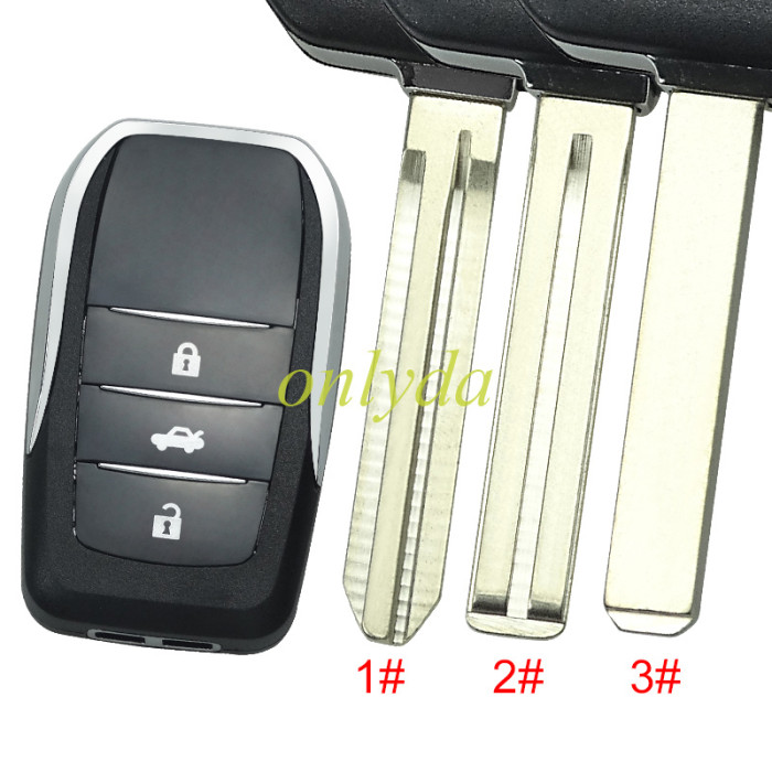 For Toyota 3 button modified key shell,please choose the key blade