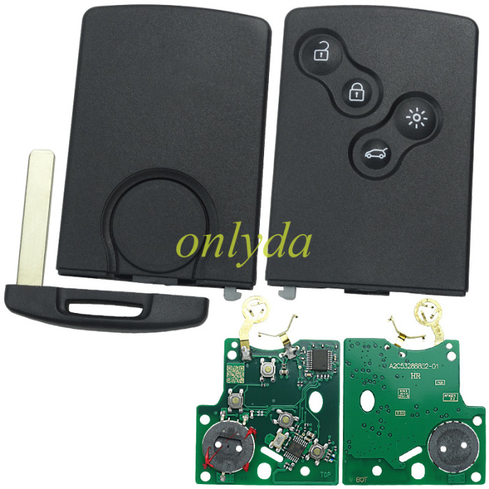 For Renault Megane III remote key ,  4 button/ frequency 434mhz/  Chip PCF7941