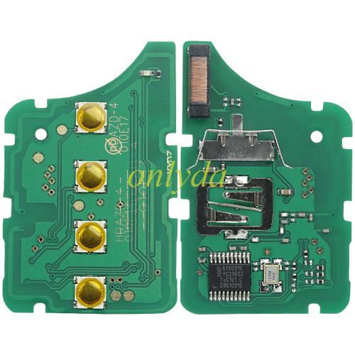 For Honda 2/3 button remote key chip: Honda A PCF7961X(HITAG3) 434mhz CMIIT ID: 2012DJ1852 KCC-CRM-ALF-TWB1G721 23845/SDPPI/2012 2425