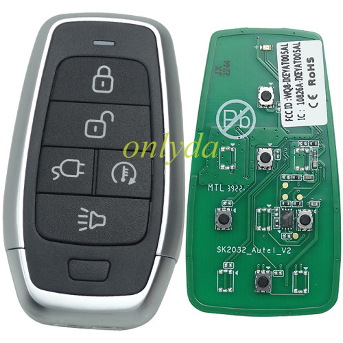 For AUTEL MAXIIM IKEY Standard Style IKEYAT005DL 5 Buttons Independent Smart Key (EV Charge/ Remote Start)