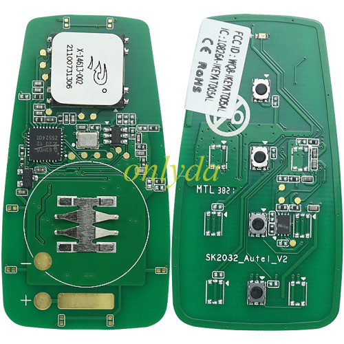 For AUTEL MAXIIM IKEY Standard Style IKEYAT004DL 4 Buttons Independent Smart Key (Remote Start/ Panic)