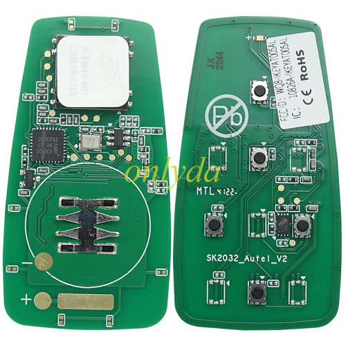 For AUTEL MAXIIM IKEY Standard Style IKEYAT005BL 5 Buttons Independent Smart Key (Remote Start/ Trunk)