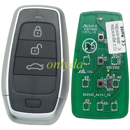 For AUTEL MAXIIM IKEY Standard Style IKEYAT003BL 3 Buttons Smart Key