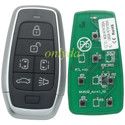 For AUTEL MAXIIM IKEY Standard Style IKEYAT006BL 6 Buttons Independent Smart Key (Left Door/ Right Door/ Trunk)