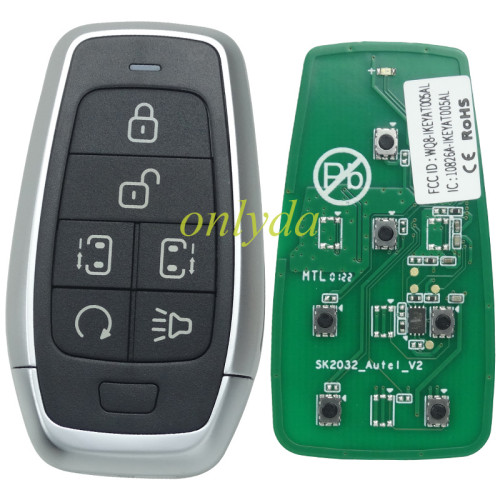 For AUTEL MAXIIM IKEY Standard Style IKEYAT006DL 6 Buttons Independent Smart Key (Left Door/ Right Door/ Remote Start)