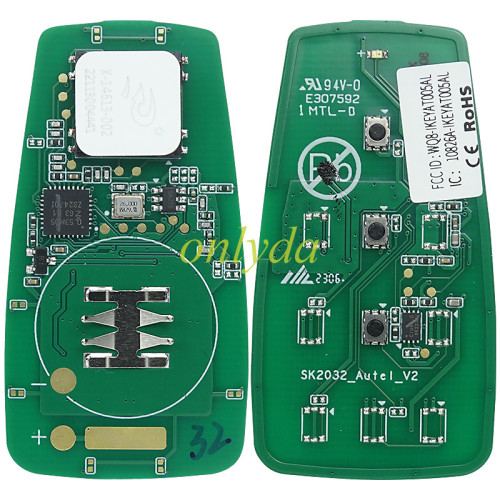 For AUTEL MAXIIM IKEY Standard Style IKEYAT003BL 3 Buttons Smart Key