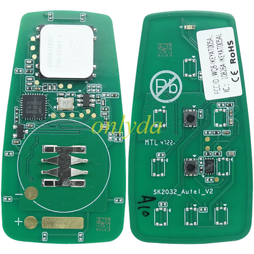 For AUTEL MAXIIM IKEY Standard Style IKEYAT002AL 2 Buttons