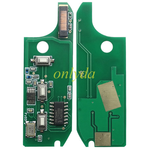 (M.Marelli BSl System) Fiat:Bravo CITROEN:Jumper ALFA ROMEO:Giulietta IVECO:Daily 3 button remote key PCF7946-434mhz key profile:SlP22 with 434mhz with SlP22 blade 7946 chip
