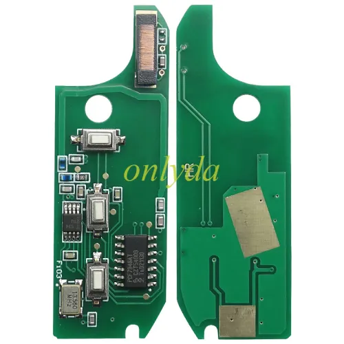 (M.Marelli BSl System) Fiat:Bravo CITROEN:Jumper ALFA ROMEO:Giulietta IVECO:Daily 3 button remote key PCF7946-434mhz key profile:SlP22 with 434mhz with SlP22 blade 7946 chip
