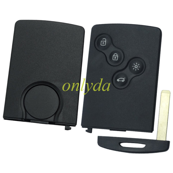 For  Renault megane /Clio /Koleos 4 button remote key blank without Badge（ Buckle key case, no glue required）