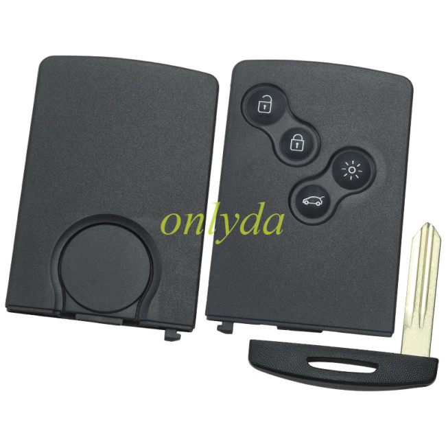 For Renault 4 button remote key blank without Badge