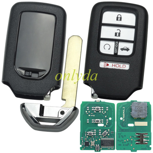 Civic 5 button  Smart Remote Key 433MHz ID47  FCCID: KR5V2X