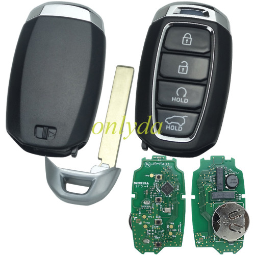 For Hyundai kona 2021 smart key 4 button 47chip 433mhz FCCID:95440-j9600 Original PCB+Aftermarket key shell
