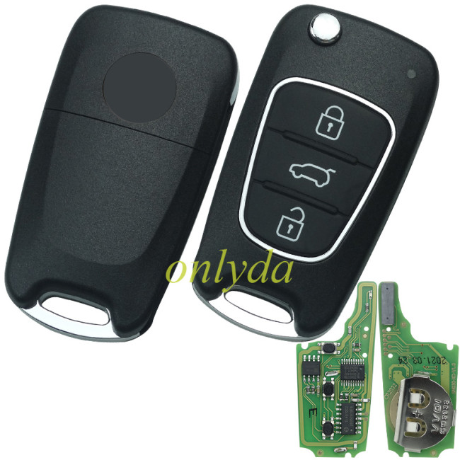 For XHORSE XNHY02EN  Hyundai Separate” Type 3 Buttons  Universal Wired Remote key