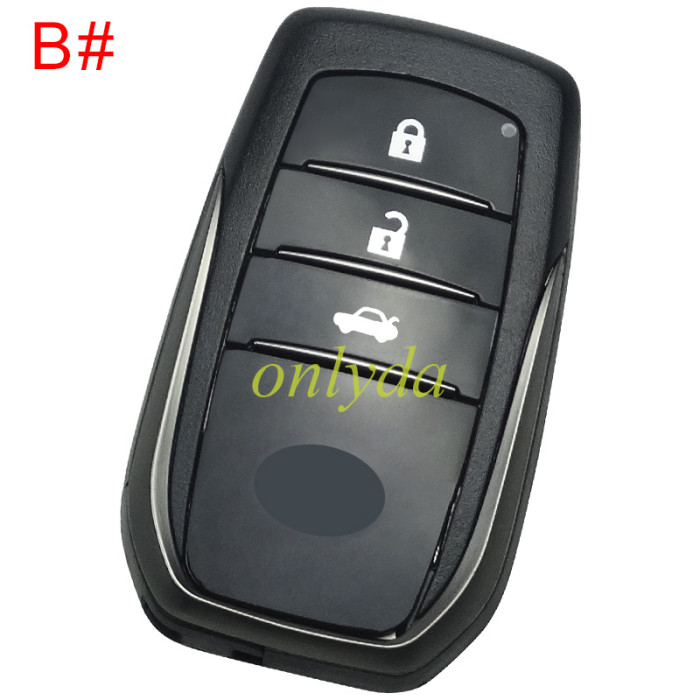 For Toyota remote key shell  with badge , pls choose button