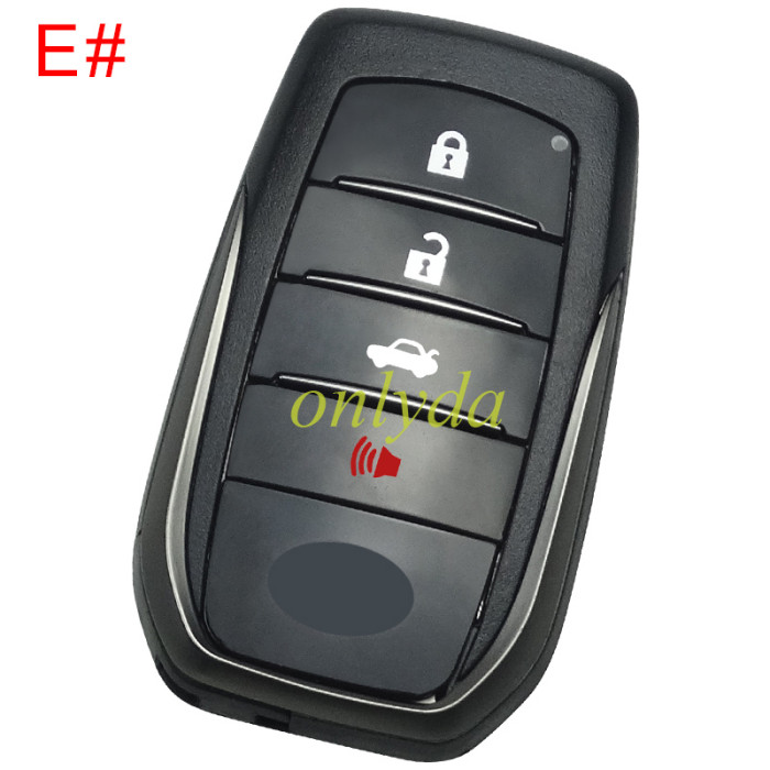 For Toyota remote key shell  with badge , pls choose button