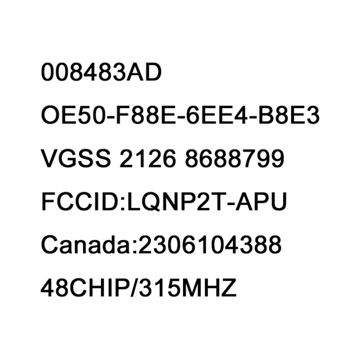 Aftermarket Volvo flip Remote key for XC70  XC90  V70 S60 S80 315 /434 MHZ with ID48 CHIP   pls choose mhz  008483AD OE50-F88E-6EE4-B8E3 VGSS 2126 8688799 FCCID:LQNP2T-APU Canada:2306104388