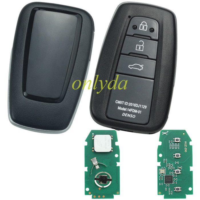 For  Toyota keyless 3 button remote key  2017 Corolla, Ralink Smart Card,with 433mhz,4A chip                   PCB number 2000