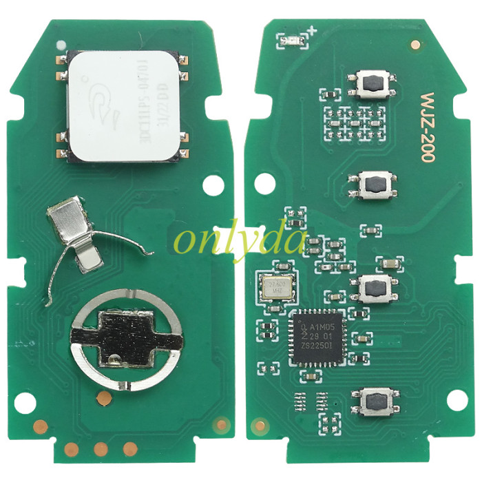 For  Toyota keyless 3 button remote key  2017 Corolla, Ralink Smart Card,with 433mhz,4A chip                   PCB number 2000