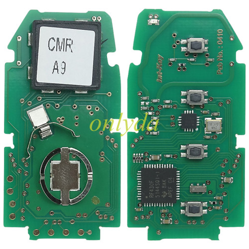 For Toyota 2+1 button remote key with blade    FCC ID : MOZBR1ET 0010 BOARD  for C-HR 314.36Mhz-312.1Mhz