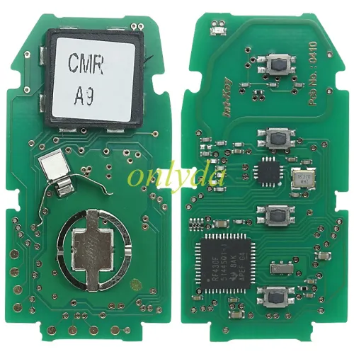 For Toyota 2+1 button remote key with blade    FCC ID : MOZBR1ET 0010 BOARD  for C-HR 314.36Mhz-312.1Mhz
