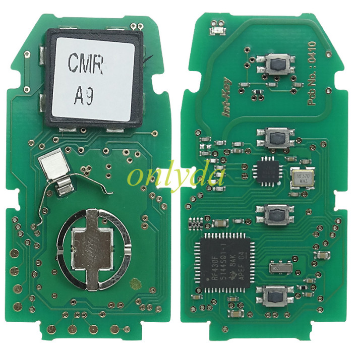 For Toyota 2+1 button remote key with blade    FCC ID : MOZBR1ET 0010 BOARD  for C-HR 314.36Mhz-312.1Mhz