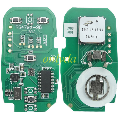 For Buick Keyless Smart 3+1 button remote key with 7952E HITAG2 46chip- 433mhz ASK model FCC ID: HYQ4EA  Buick Regal 2018-2020   PN: 13511629