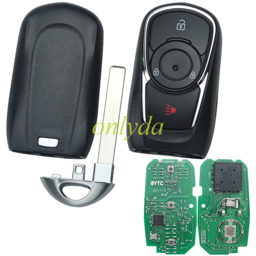 For Buick Keyless Smart 2+1 button remote key with 7952E HITAG2 46chip- 433mhz ASK model  Buick Regal 2018-2020 FCC ID: HYQ4EA / PN: 13506667