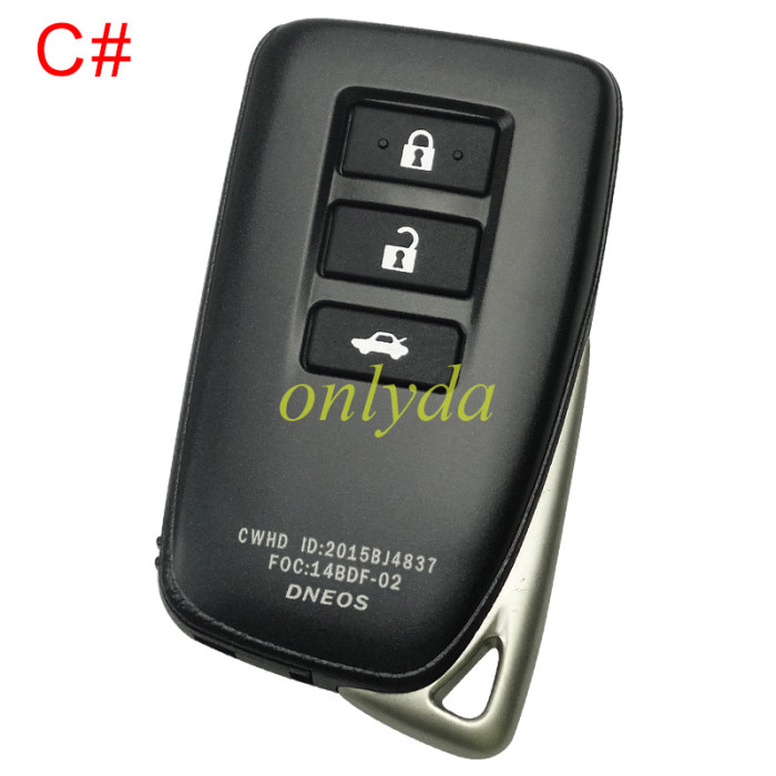 For toyota  modified remote key blank , pls choose button