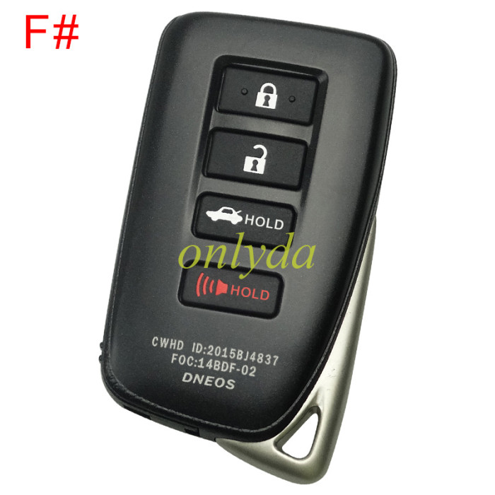 For toyota  modified remote key blank , pls choose button