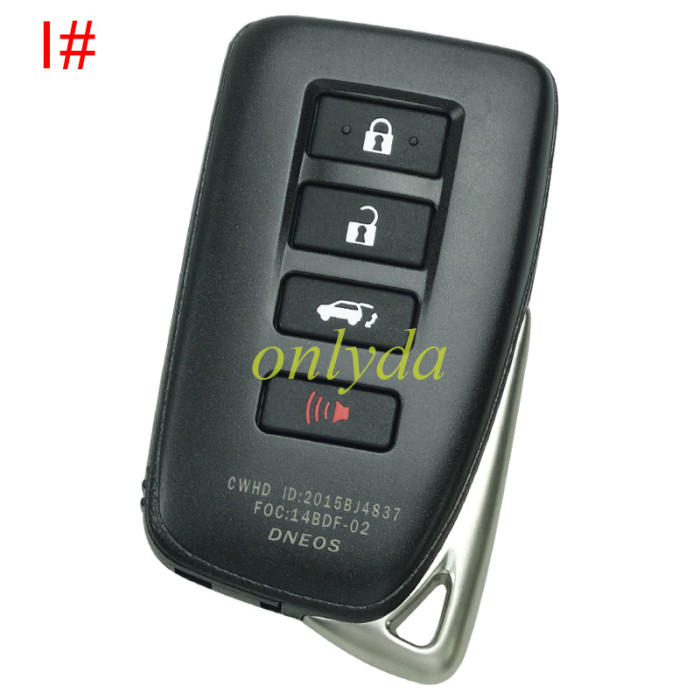 For toyota  modified remote key blank , pls choose button