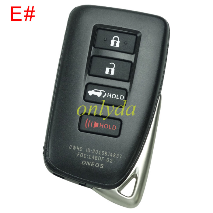 For toyota  modified remote key blank , pls choose button