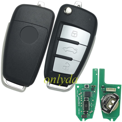 For Audi style 3 button remote key B02B for KDX2 and KD MAX to produce any model remote
