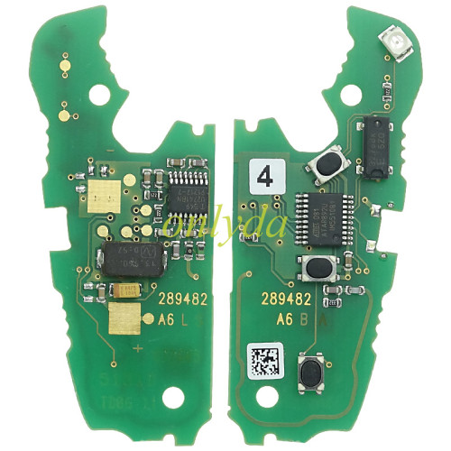 For OEM Audi A4 3 button remote key with 315/433mmhz 8EO837220L 8EO837220T 8EO837220F 8E0837220G 8EO837220H 8EO837220R 8EO837220EOEM PCB withaftermarket case