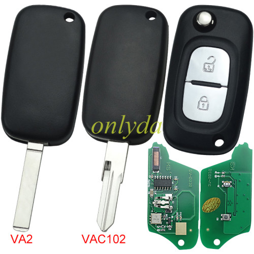 For Renault Modified 2 button remote key 7947 chip-434mhz