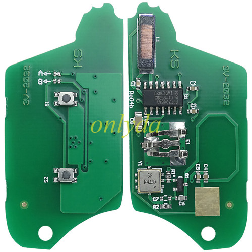 For Renault Modified 2 button remote key 7946 chip-434mhz