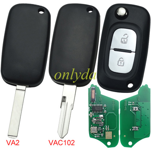 For Renault Modified 2 button remote key 7946 chip-434mhz