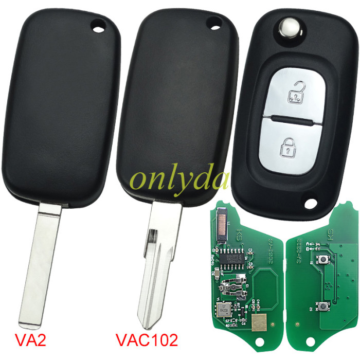 For Renault Modified 2 button remote key 7946 chip-434mhz
