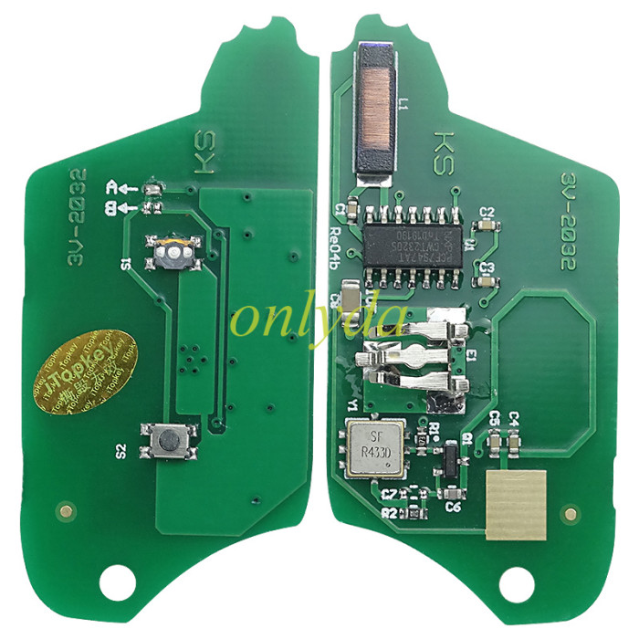 For Renault Modified 2 button remote key 7947 chip-434mhz