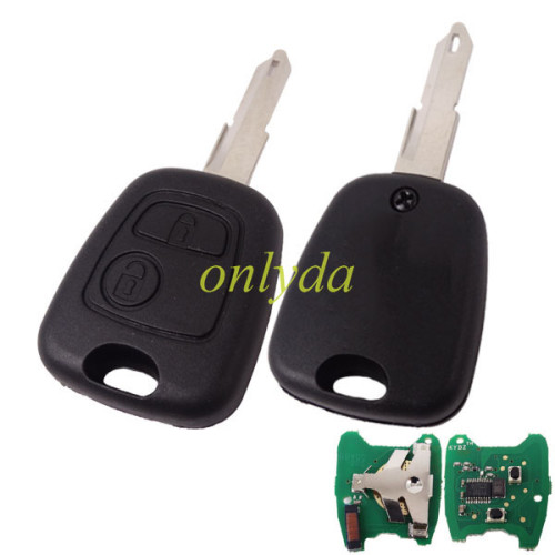 For Peugeot 2B remote key 46 PCF7961chip-434mhz 206 blade